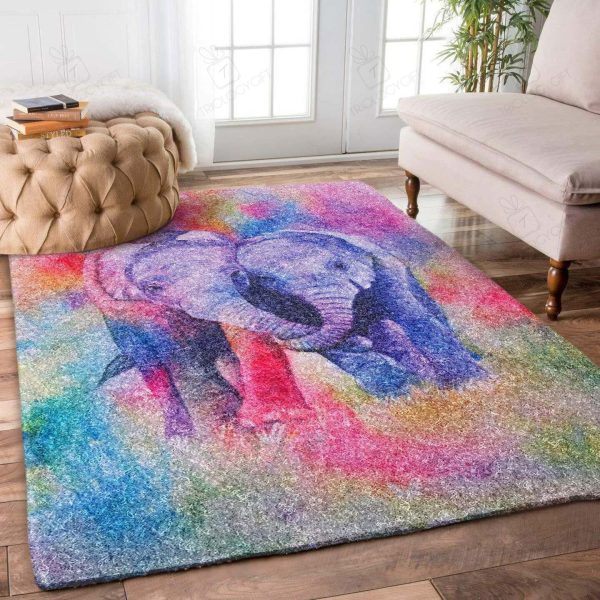 Elephant Rectangle Rug Decor Area Rugs For Living Room Bedroom Kitchen Rugs Home Carpet Flooring Rs013078 Print - Image 4